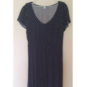 Old Navy Blue & White Polka Dot Maxi Dress